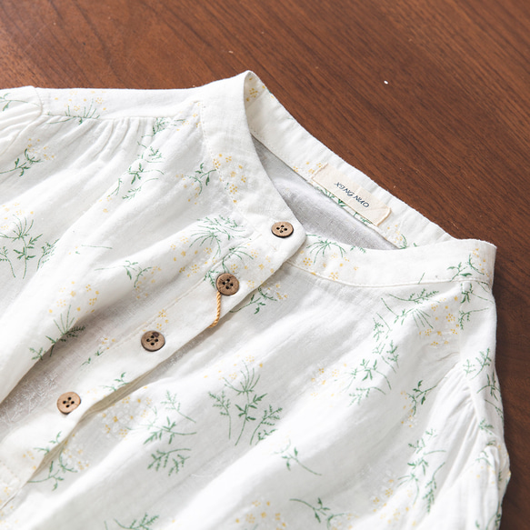 夏シャツ シャツブラウス 夏 半袖 花柄 着回し 気質 上品 柔らかい 総柄 プリント 涼しい ゆったり 春夏 Tシャツ 3枚目の画像