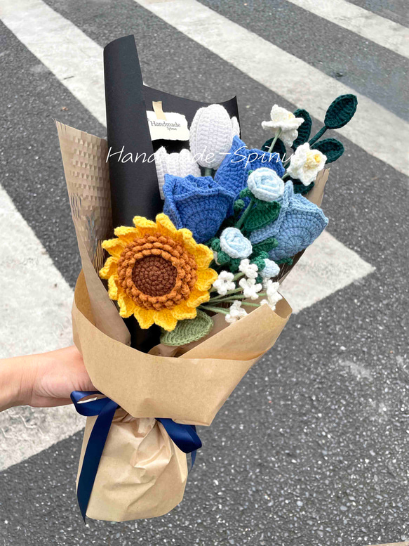 かぎ針編み バラの花束 インテリア装飾 ハンドメイド · かぎ針編み · バラの花束 · 花 · シミュレーション