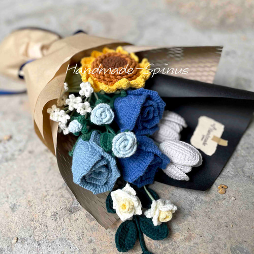 ハンドメイド · かぎ針編み · バラの花束 · 花 · シミュレーション