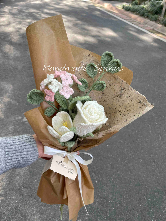 ハンドメイド · かぎ針編み · バラの花束 · 花 · シミュレーション