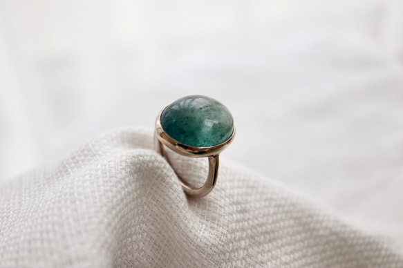 K10WG[人魚のmoss aquamarine]ring モスアクアマリン 6枚目の画像