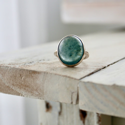 K10WG[人魚のmoss aquamarine]ring モスアクアマリン 2枚目の画像