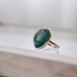 K10WG[人魚のmoss aquamarine]ring モスアクアマリン 8枚目の画像