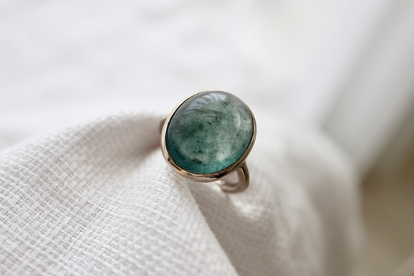 K10WG[人魚のmoss aquamarine]ring モスアクアマリン 4枚目の画像