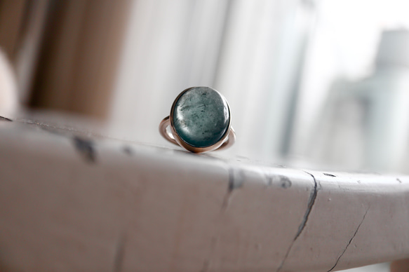 K10WG[人魚のmoss aquamarine]ring モスアクアマリン 7枚目の画像