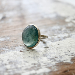 K10WG[人魚のmoss aquamarine]ring モスアクアマリン 3枚目の画像