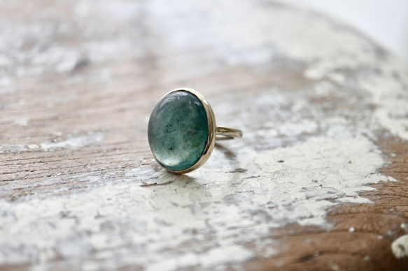 K10WG[人魚のmoss aquamarine]ring モスアクアマリン 3枚目の画像