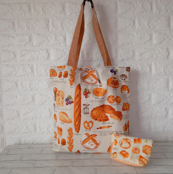 見るからに美味しそうなパン柄のトートバック底板付き        Ω 人気・おすすめ｜使いやすい・旅行におすすめ 品質保証 全国発送 日本国内発送・最短翌日お届け