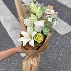 ハンドメイド · かぎ針編み · バラの花束 · 花 · シミュレーション