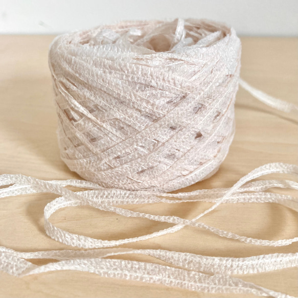 リップル不織布ヤーン [全６色セット] 素材糸 10g(約50m)×６玉 リボン テープ ラッピング 4枚目の画像