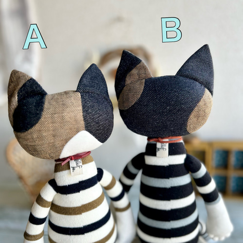 再販 》【 三毛ねこちゃん❗️】靴下ぬいぐるみ ぬいぐるみ art