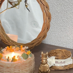 花咲くbasket candle 〈3月限定のミモザ with うさぎ〉　香りが選べるアロマキャンドル　ギフト　母の日 9枚目の画像