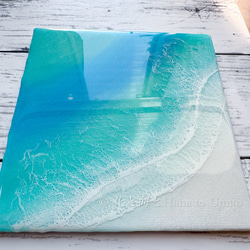 海と白波のキャンバスアート✳︎海レジンアート オーシャンアート 3枚目の画像