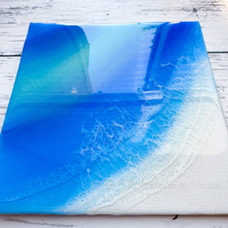 海と白波のキャンバスアート✳︎海レジンアート オーシャンアート 3枚目の画像