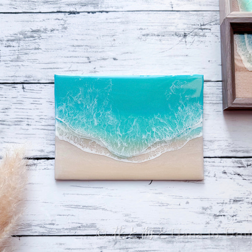 海と白波のキャンバスアート✳︎海レジンアート オーシャンアート  