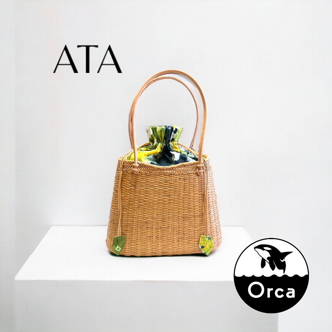 【未使用品／最終価格】アバカ　アパカ　芭蕉糸　和装バッグ　かごバッグ アバカ麻 ラウンドかごバッグ | パリスインターナショナル 直営店