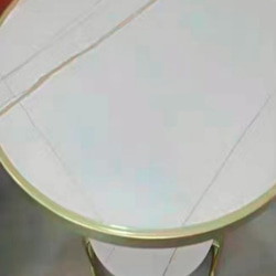 サイドテーブル 2段式 直径50cm ゴールド フレーム おしゃれ かわいい 北欧 コーヒーテーブル ch-1716 4枚目の画像