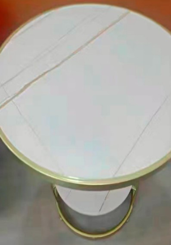 サイドテーブル 2段式 直径55cm ゴールド フレーム おしゃれ かわいい 北欧 コーヒーテーブル ch-1717 4枚目の画像