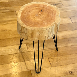 【Hinoki Iron Stool 】　No.616 1枚目の画像