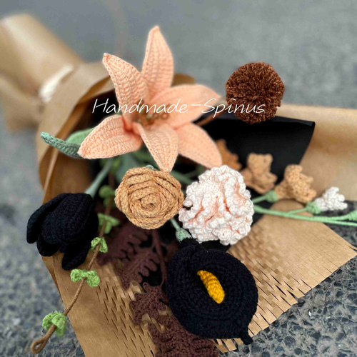 ハンドメイド · かぎ針編み · バラの花束 · 花