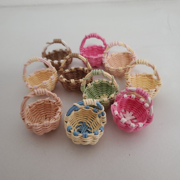 ☆終了です☆ 2名限定オーダー ミニチュアのカゴ エコクラフト