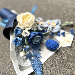 手工·鉤織·玫瑰花束·花·仿真花·花系列·情人節禮物·結婚禮物·禮物·礼品·棉線·創意·居家·復古風·婚禮·裝飾·饰品 第5張的照片