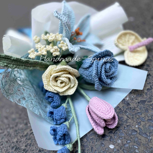 ハンドメイド · かぎ針編み · バラの花束 · 花 ハンドメイド · かぎ針編み · バラの花束 · 花