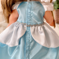 ソランちゃん服　めるちゃん服　レミンちゃん　お友達など　26cm前後人形用洋服　プリンセスドレス　シンデレラ　1着 9枚目の画像