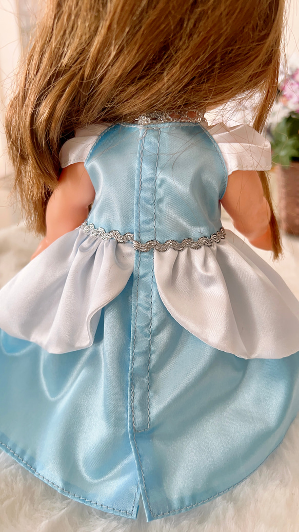 ソランちゃん服　めるちゃん服　レミンちゃん　お友達など　26cm前後人形用洋服　プリンセスドレス　シンデレラ　1着 9枚目の画像