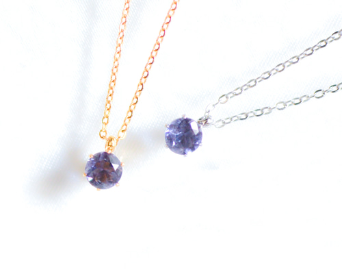 天然シリカ鉱石ネックレス　キラキラ光っててお洒落 華やかJewel アイオライト ビーズネックレス 1670 | iichi 日々