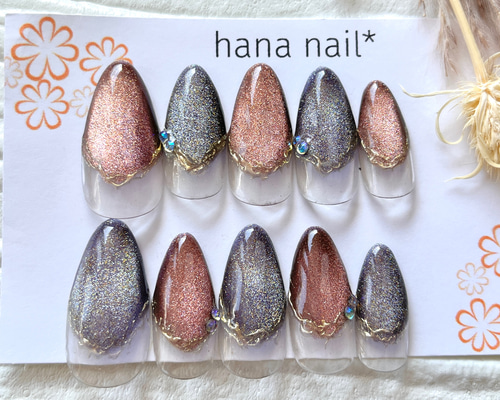 【オーダー】ネイルチップ　ミニハート　マグネット　フレンチ オーダー】ネイルチップ ミニハート マグネット フレンチ オーダー