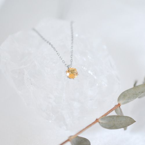 極上インペリアルトパーズ 天然石ネックレス 金属アレルギー対応 宝石質