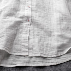ホワイト.刺繍綿のシャツ　ブラウス 　白い長袖シャツ　 5枚目の画像
