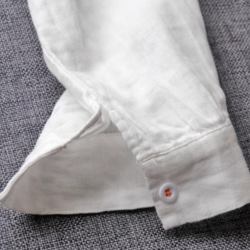 ホワイト.刺繍綿のシャツ　ブラウス 　白い長袖シャツ　 6枚目の画像