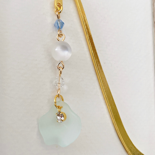 しおり　ブックマーカー❁ジョアンナ(グリーンアップル) しおり ブックマーカー❁ジョアンナ(グリーンアップル)