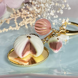 ラッピング 練り切り パッケージ キーホルダー フェイクスイーツ ミニチュア ドール 桜 花 食品サンプル 母の日 5枚目の画像