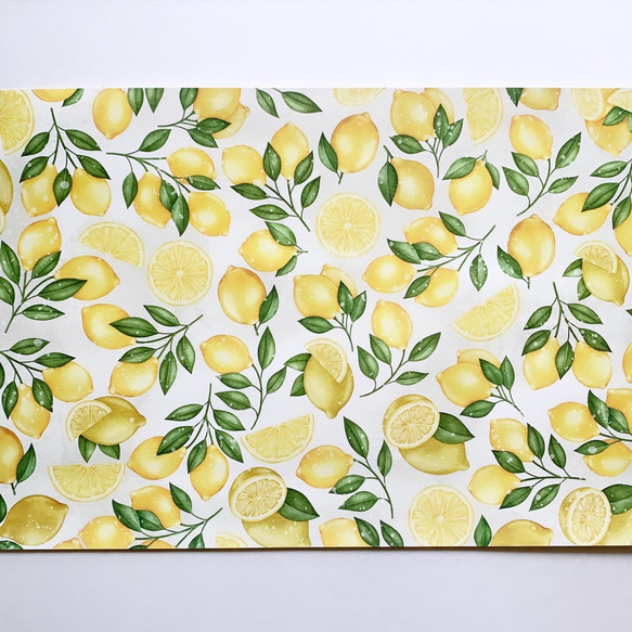デザインペーパー　レモン　上質紙10枚 2枚目の画像