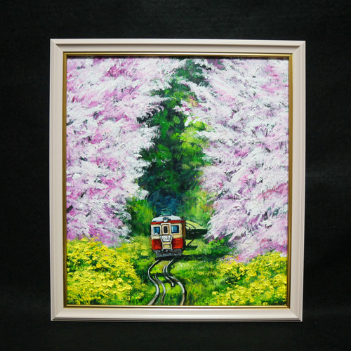 油絵 油彩 油彩画 絵 絵画 【富士山と菜の花】 - メルカリ
