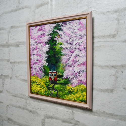 油絵 油彩 油彩画 絵 絵画 【菜の花と大桜】 | HIROSHI1990