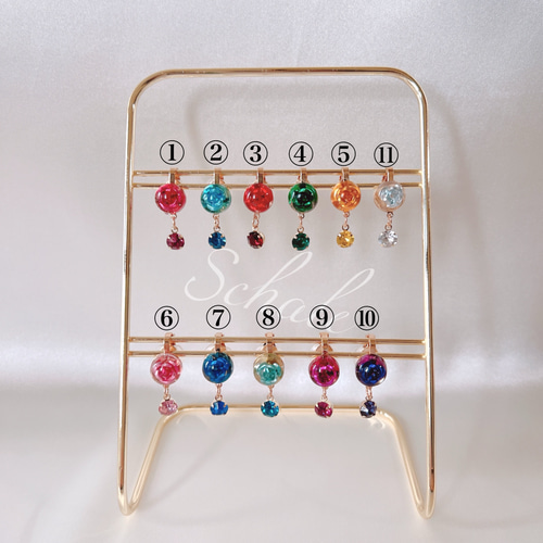 11 color »《 レジン アクセサリー 》推し色 推しカラー マスク