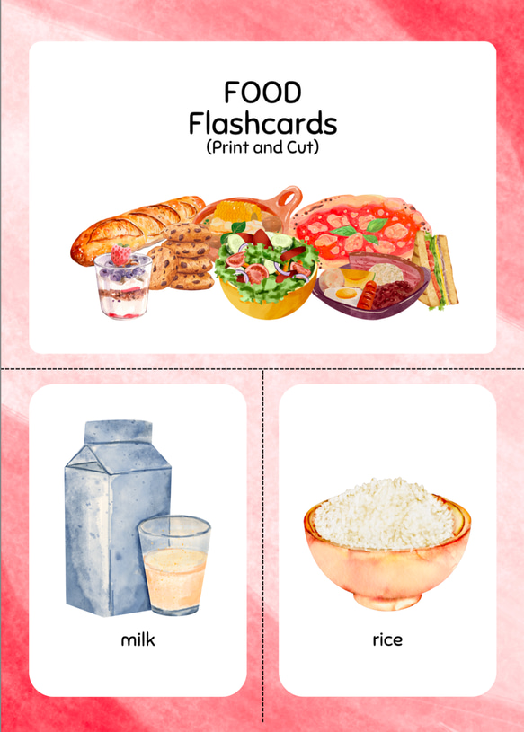 食べ物フラッシュカード・ポスターバンドル 3枚目の画像