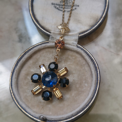 【専用】アンティークサフィレット　7粒ビーズネックレス 専用】アンティークサフィレット 7粒ビーズネックレス