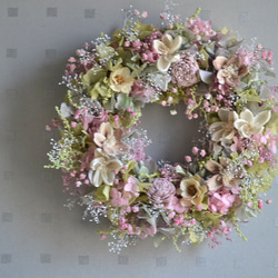 【ク様オーダー品】ニュアンスピンクのwreath 8枚目の画像