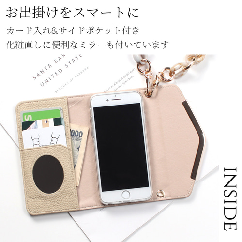 iphone ケース 手帳型 カード収納 ハンドストラップ 15 14 13 12
