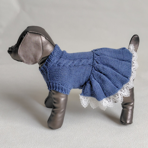 014犬服＊手編みワンピース 超小型犬 梅春物 繊細ワンピース ペット服