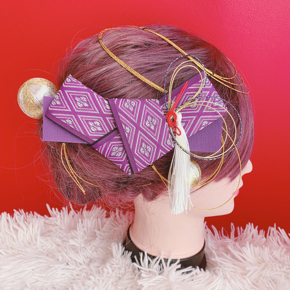 祭☆成人式髪飾り☆結婚式☆白無垢☆袴ヘア☆和装☆卒業式髪飾り☆畳縁  