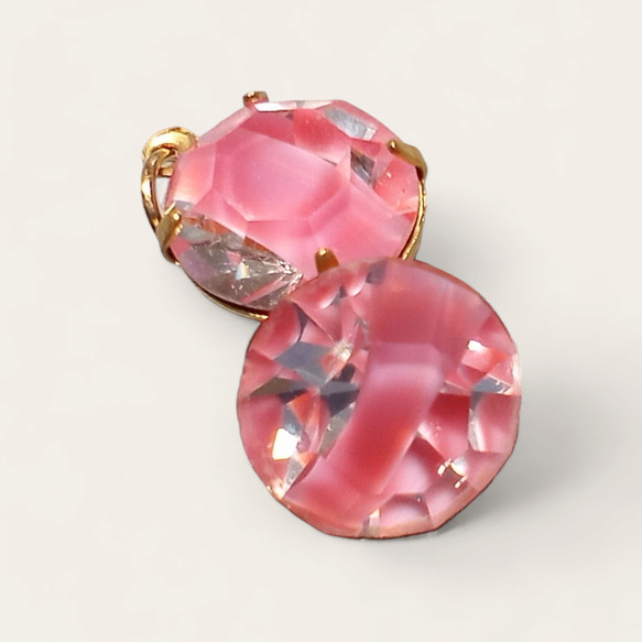 set OP有： ヴィンテージスワロフスキーGivre Rose（ゴールドフォイル  