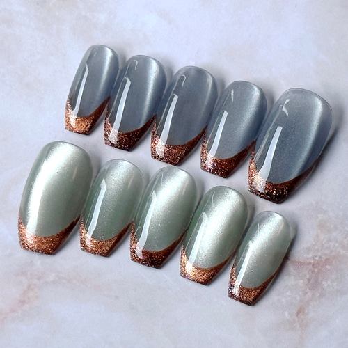 ネイルチップ＊ぷるマグ×マグフレンチ ネイルチップ（つけ爪） Storm