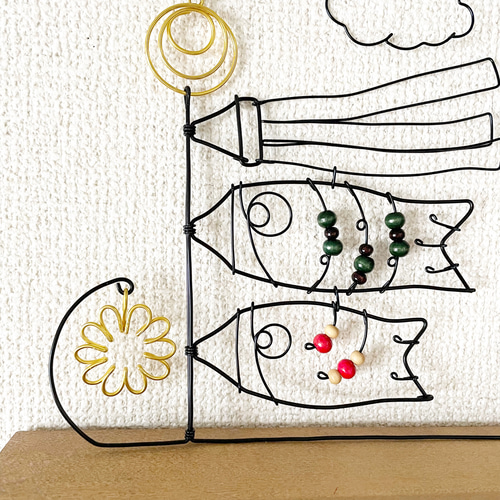 ◆しーちゃん◆ワイヤークラフト アート 名前入りこいのぼり No.573 鯉のぼり飾り】ワイヤーアート ワイヤークラフト 子どもの日＊カラフル