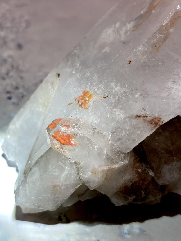 炎の精霊ঌ アンフィボールインクォーツ✨ クラスター 原石 クリスタル